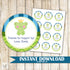 Prince Frog Thank You Tag Baby Shower Favor Label Sticker