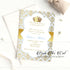 Prince gold light blue invitations birthday baby shower printable