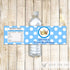 Bottle Labels Prince Gold Blue Birthday Baby Shower