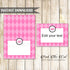Princess Buffet Food Label Place Seating Name Card Pink