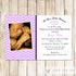 Princess Invitation Baby Shower Sonogram Photo Lavender