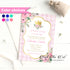 Princess invitations pink gold floral printable