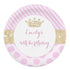 8 paper plates princess pink gold birthday baby shower