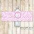 Monogram Pink Princess Bottle Labels Wrapper Printable