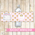 Princess Bottle Label Wrapper Pink Glitter Gold