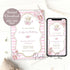 Princess invitation pink gold floral