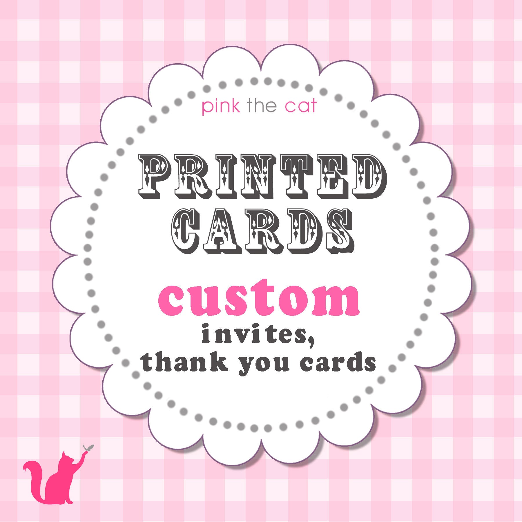 Printed Invitations or Thank You Cards Card Stock + Envelopes