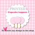 Printed cupcake toppers for birthday baby bridal shower wedding and more
