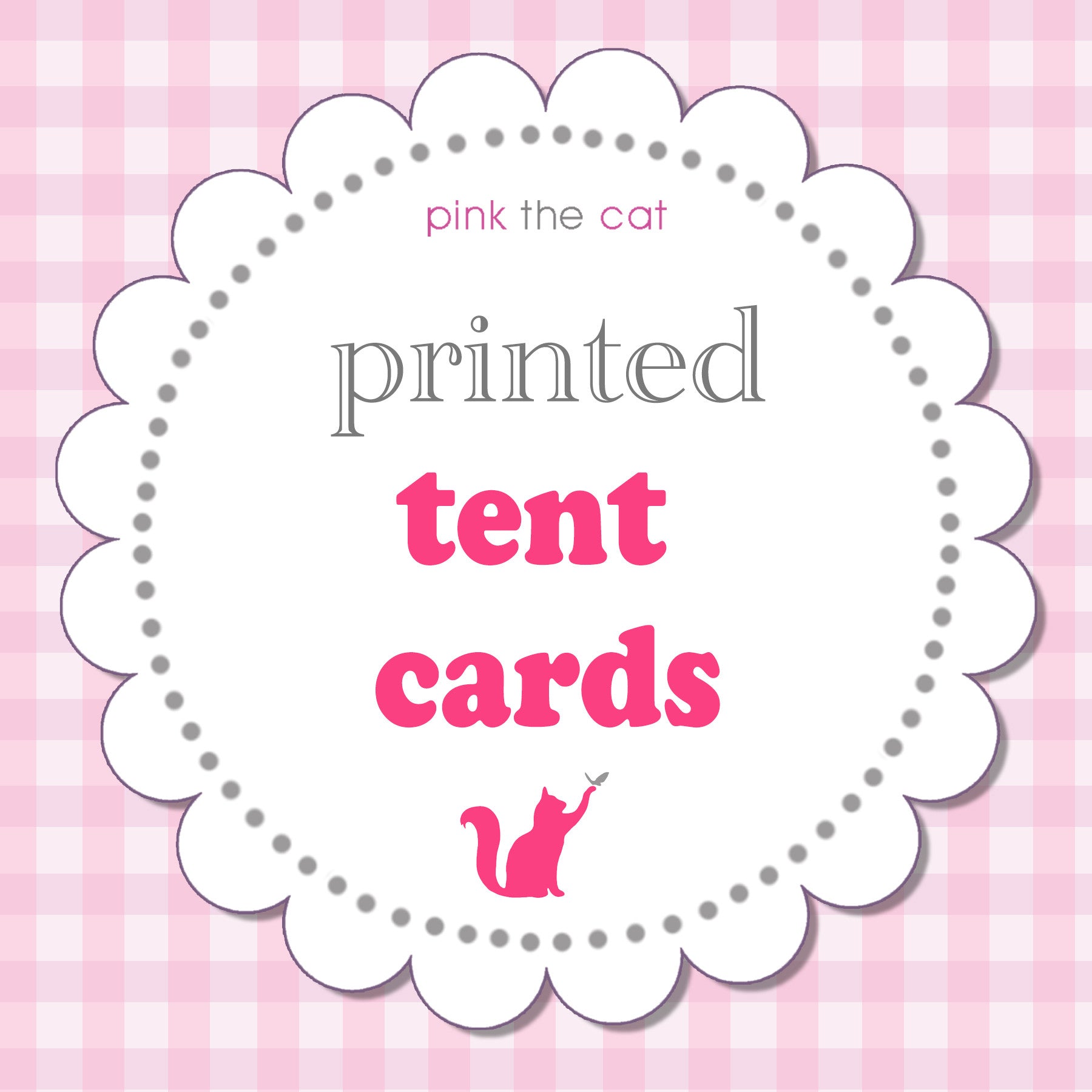 Printed tent cards - Pack of 30