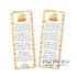 Pumpkin fall bookmarks baby shower favors personalized printable