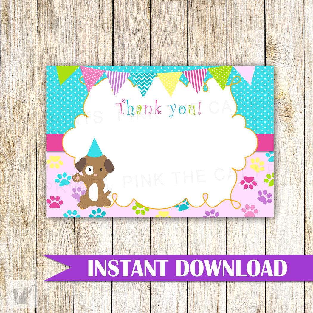 puppy thank you card