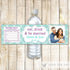 Bottle Labels Wedding Bridal Shower Turquoise Lavender