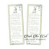 25 Rabbit Bunny green bookmarks baby shower favors gender neutral