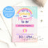 Rainbow girl baby shower invitation