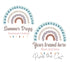 Premade boho rainbow logo design