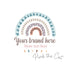 Premade boho rainbow logo design