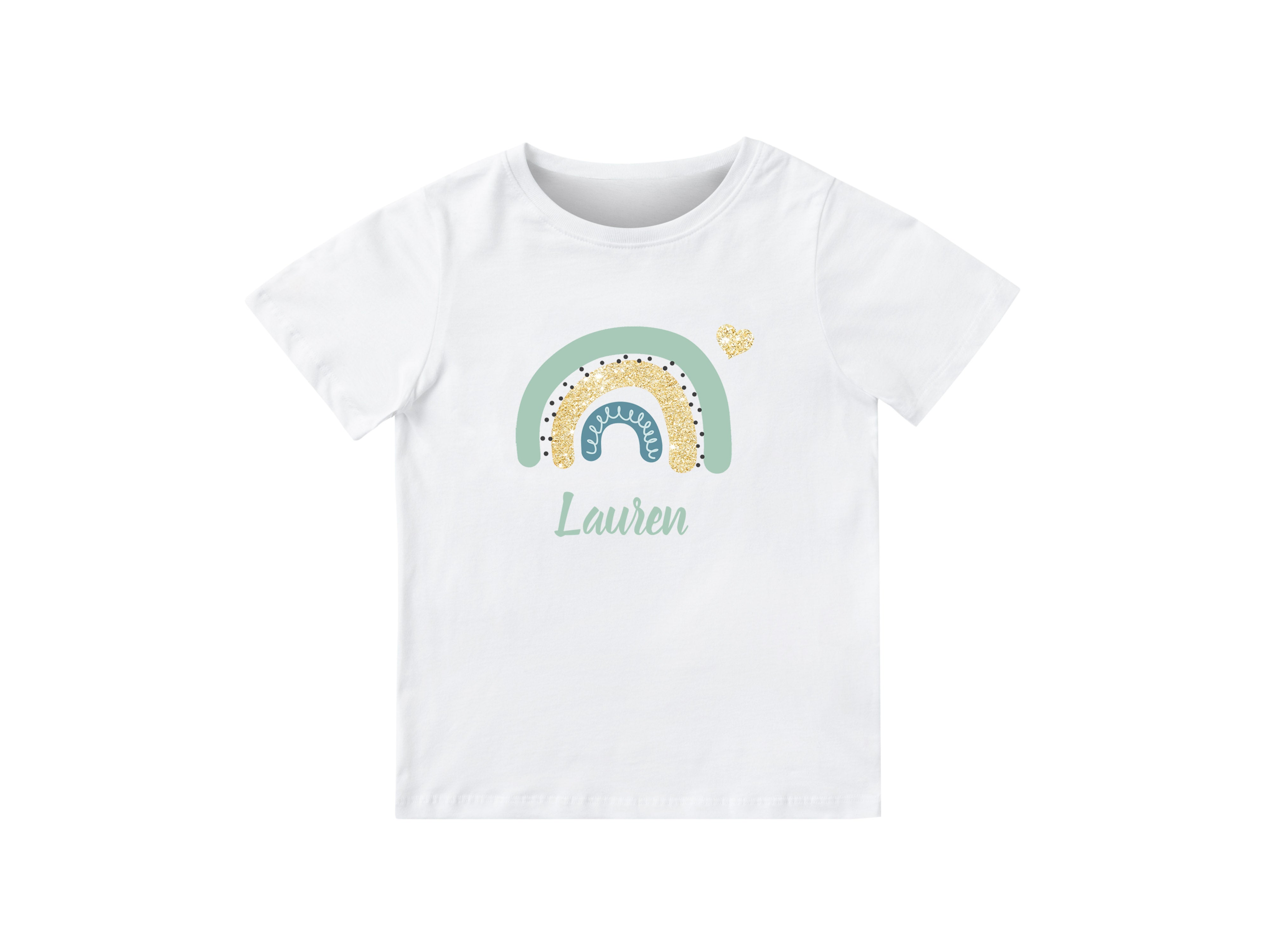 Boho rainbow t-shirt gold