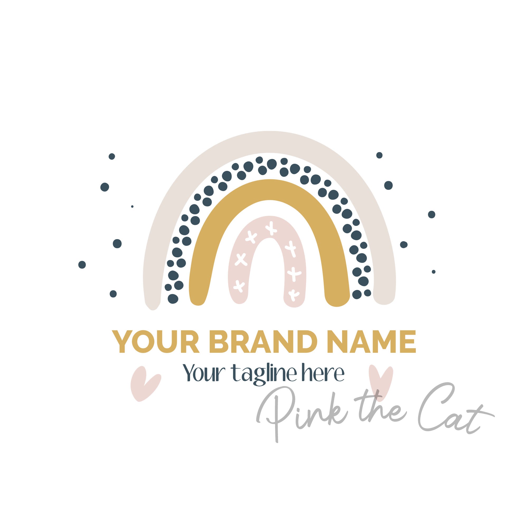 Premade scandi rainbow logo design