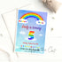 Magical colorful rainbow kids birthday invitation