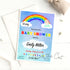 Oh baby ranibow baby shower invitation gender neutral 