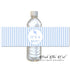 30 Blue rattle bottle stickers baby boy shower favor labels