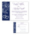 Diamond edding invitations blue (set of 100)