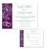 Wedding Invitation & RSVP Card Rhinestone Burgundy