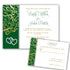 Rhinestone Wedding Invitations & RSVP Green (set of 100)