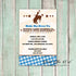 30 invitations rodeo cowboy kids or adult birthday party blue