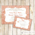 Rose Gold Glitter Wedding Invitations & RSVP Cards