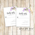 Floral response cards (set of 100)