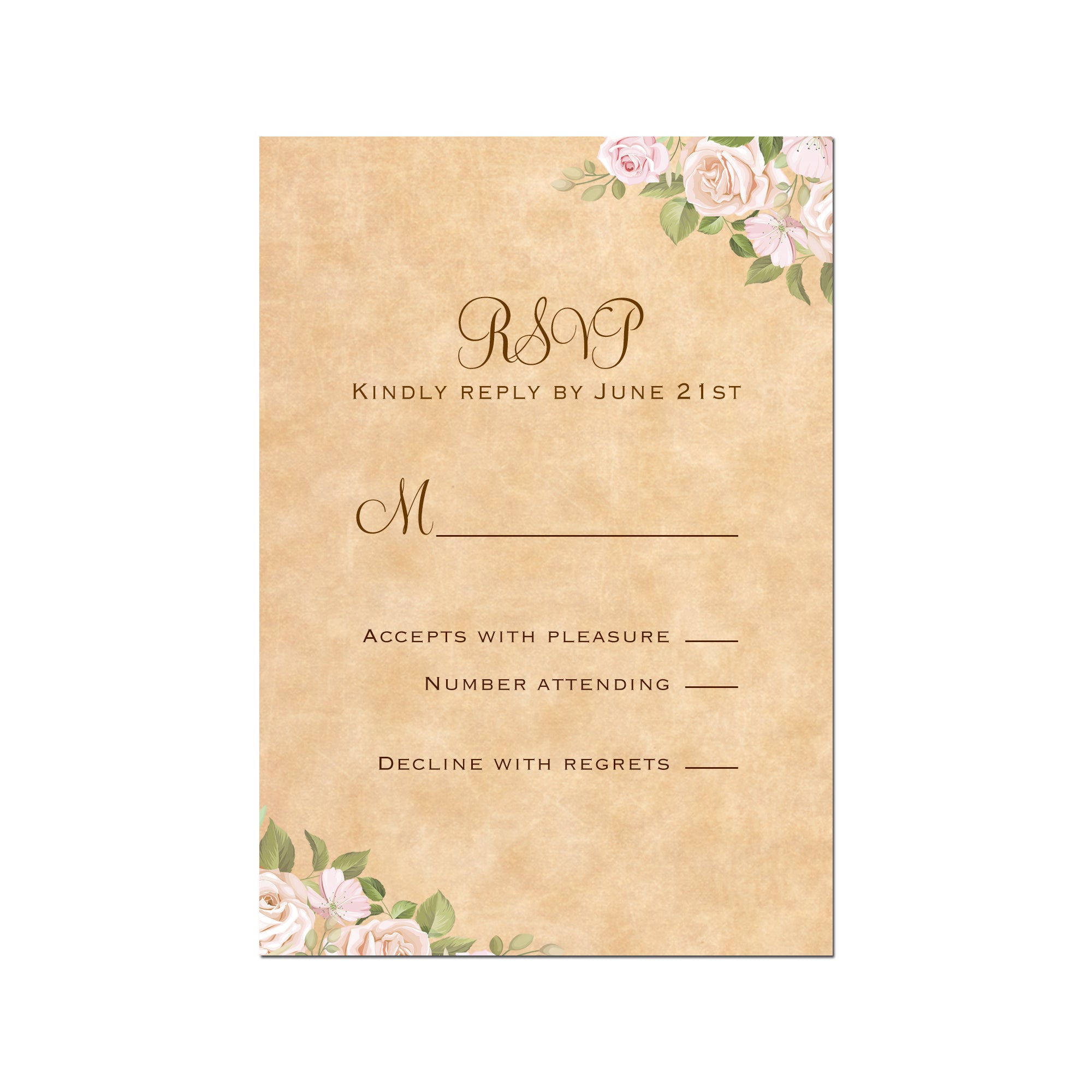 Rustic response cards (set of 100)