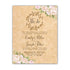 100 wedding invitations rustic floral roses personalized