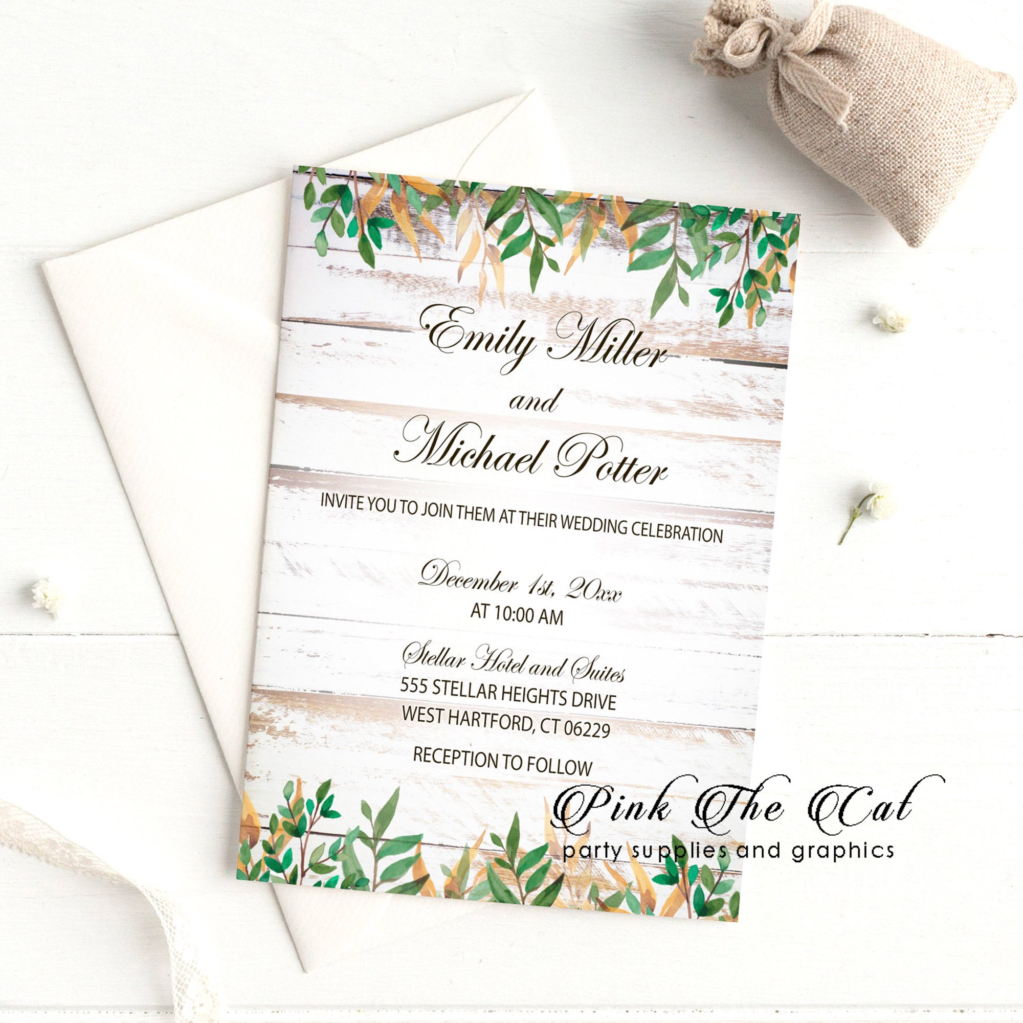 Rustic Wedding Invitation Templates