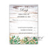 Rustic botanical response cards (set of 100)