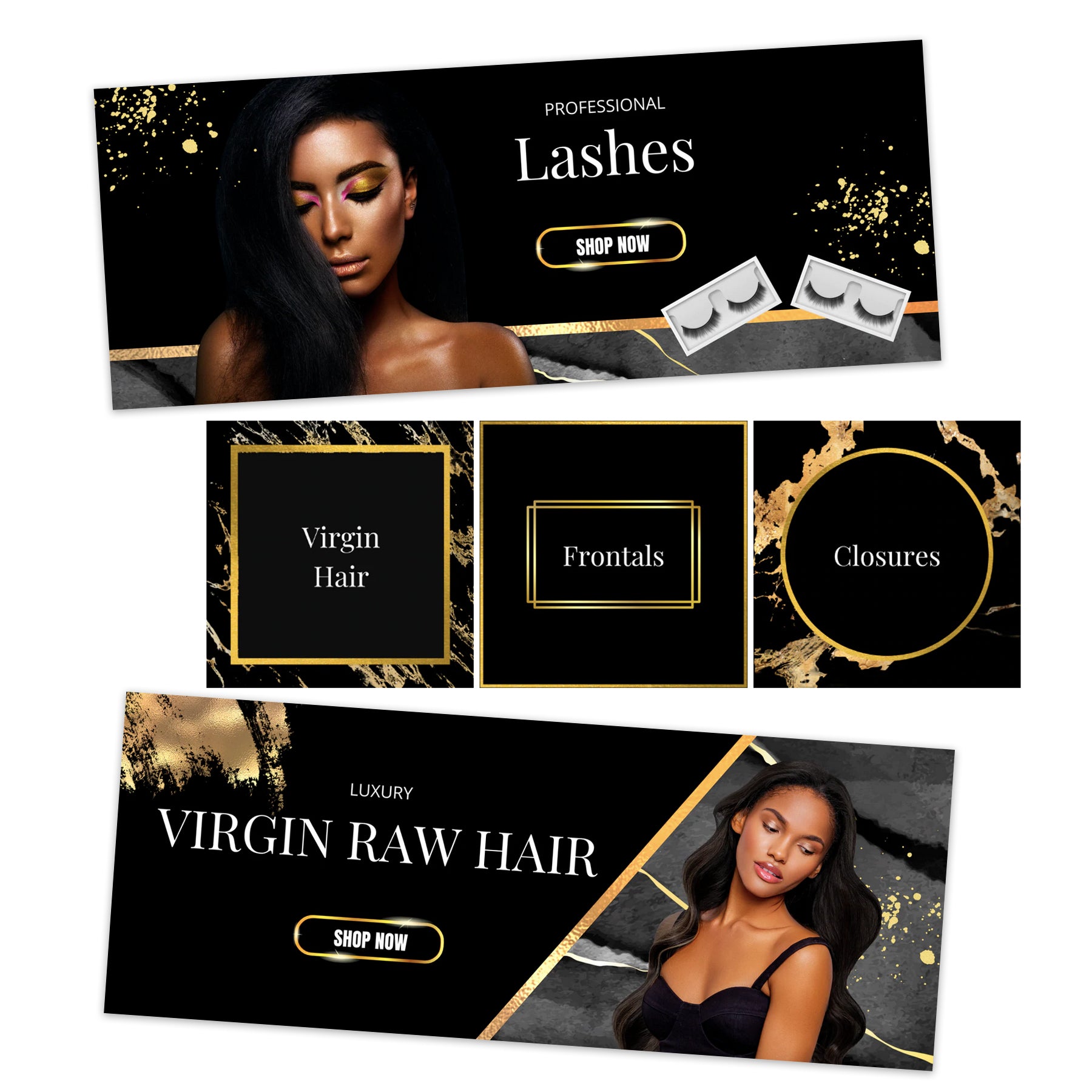 Hair and lash extensions website
