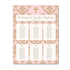 Seating chart pink and gold with cross printable