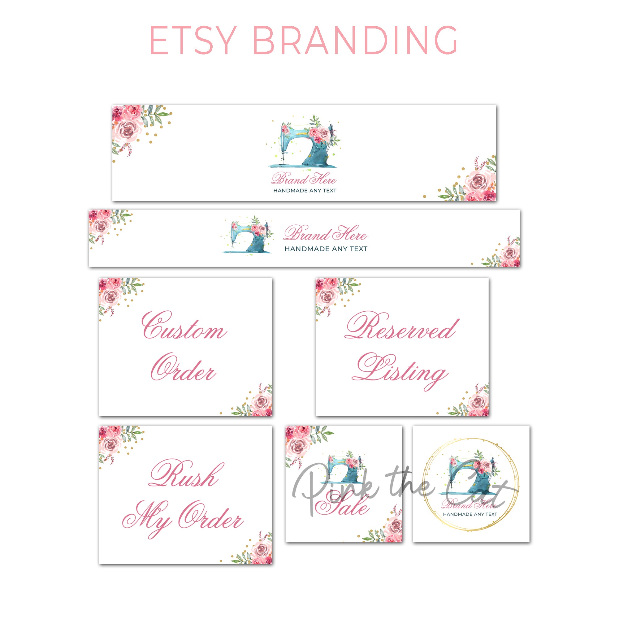 Premade etsy branding sewing machine