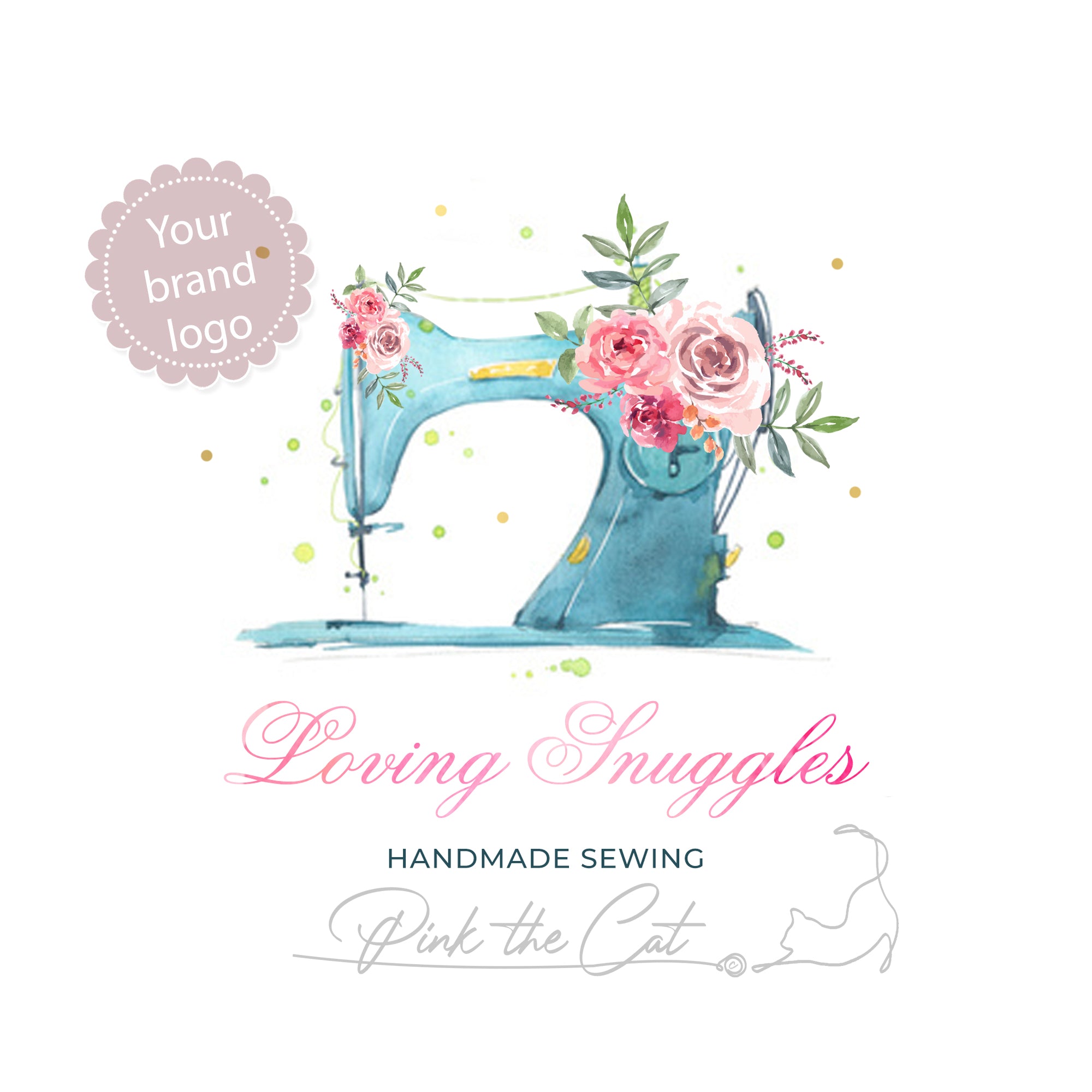 Premade sewing logo design