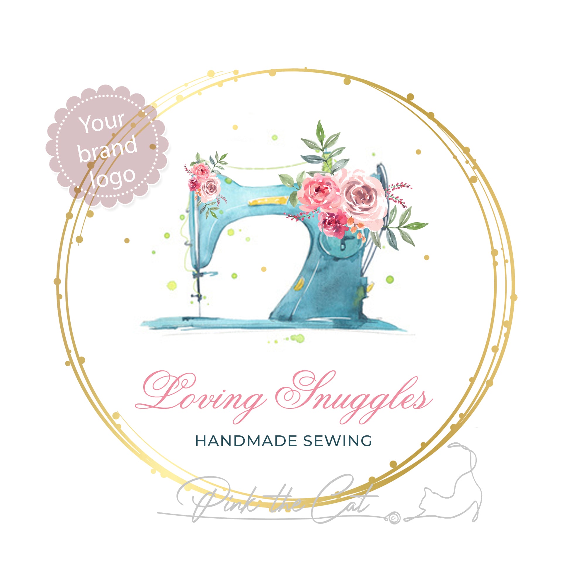 Premade sewing logo design