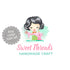 Premade girl sewing with machine logo design