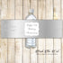 30 bottle labels 25th wedding anniversary silver