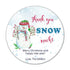 Snowman winter gift label printable