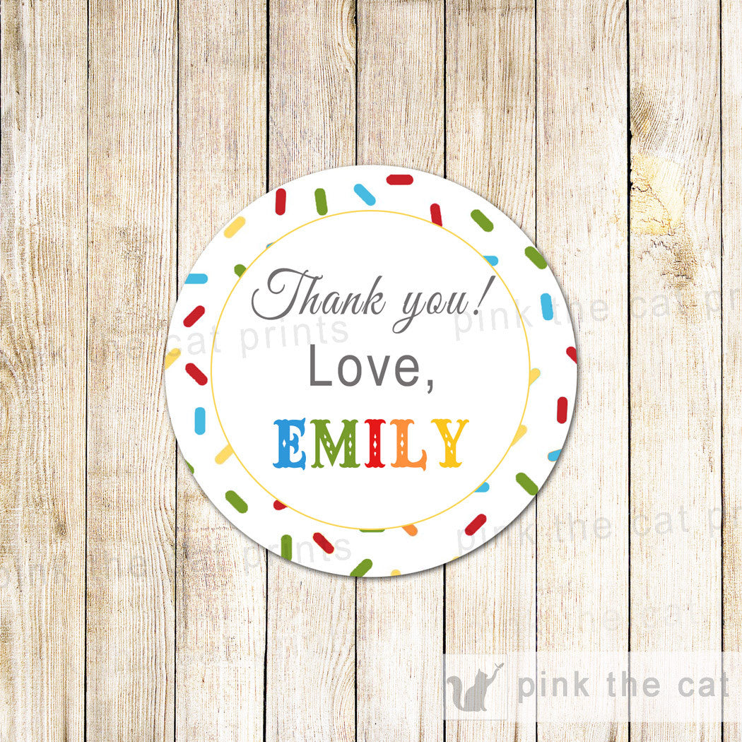 40 Stickers Favor Label Sparkles Birthday Baby Shower