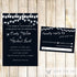 Wedding Invitations & RSVP Cards String Lamps Black