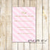 RSVP cards blush pink gold stripes wedding personalized