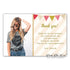 Gold red thank you card with photo adult birthday (set of 30)