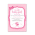 Stroller pink baby shower invitation printable instant download