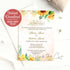 Sunflower walima nikah wedding invitations