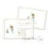 Monogram sunflower business card teal gold